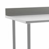 Flash Furniture Reese 430 Stainless Steel 18 Gauge 30-in x 36-in Table w/Adjustable Shelf and 4-in Backsplash NH-WT-3036-GG-B4-GG